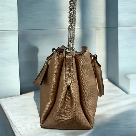 Coach #F29665 Mini Sage Carryall Satchel Handbag Rose Gold - Picture 11 of 14